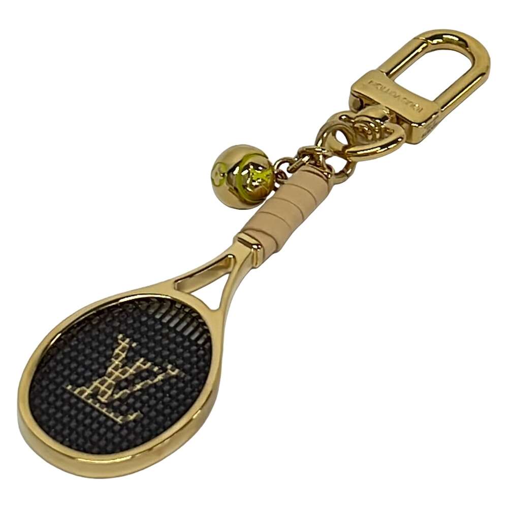 Louis Vuitton Bijou Sac LV Serve Bag Charm M00839 Gold Dark Brown Multi Metal